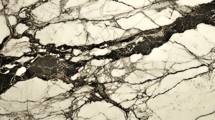 Fototapeta premium Elegant Black and White Marble Texture High Resolution Stone Background for Design Projects