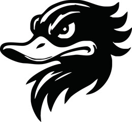 angry duck head vector. duck head mascot. poultry food business logo