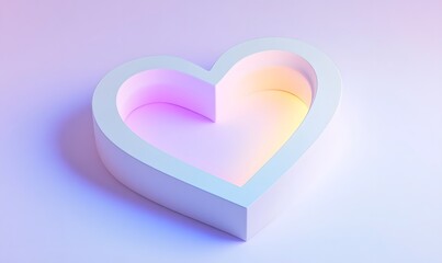 Glowing pastel heart shape.