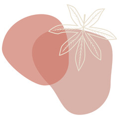 Aesthetic blob, bloob with leave vector