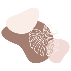 Aesthetic blob, bloob with leave vector