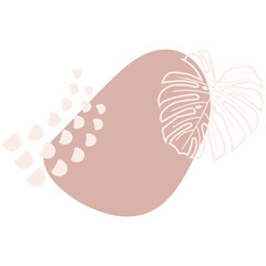 Aesthetic blob, bloob with leave vector