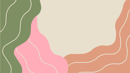 Aesthetic organic abstract colorful background vector