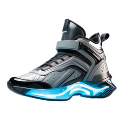 Modern futuristic sneakers with unique highlights
