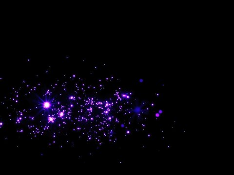 A brilliant display of lavender and violet radiance illuminates the darkness with tiny sparks that seem to pulse with an otherworldly energy, ethereal, radiant