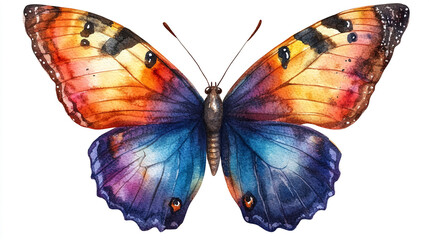 Vibrant butterfly showcasing colorful patterns during daytime in a natural setting