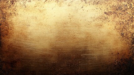Golden Brown Textured Metal Background Scratched Brushed Grunge Industrial Design
