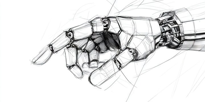 robot hand sketch