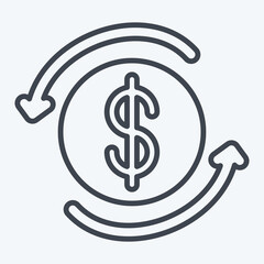Icon Automatic Savings. related to Savings symbol. line style. design editable