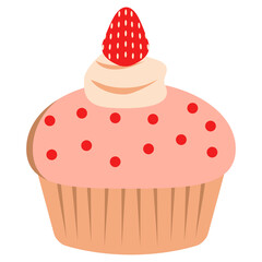 Cute cupcake vector