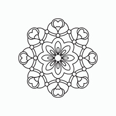 abstract circle mandala flower illustration