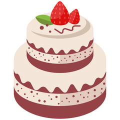 Cute cake vector