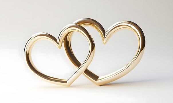 Two Intertwined Golden Hearts.