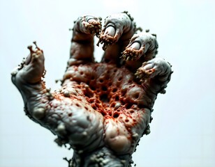 Obraz premium A Spooky, Detailed Close-Up of a Diseased Hand