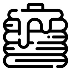 Pancake Icon in Flat Style Suitable for Web, Apps, Presentation, or Printable Meanings