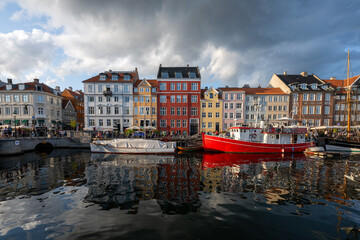 Nyhavn in Copenhagen in Denmark