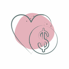 Icon Charity Donation. related to Savings symbol. Color Spot Style. design editable