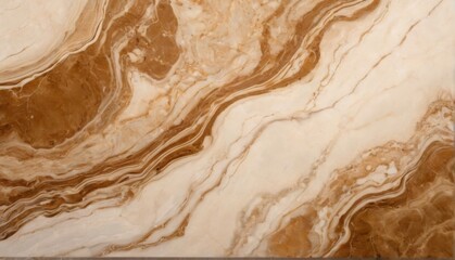 Naklejka premium Luxurious CloseUp Marble Surface with Fluid Brown Veins Creating WaveLike Pattern, Rough Texture, Elegant Appearance