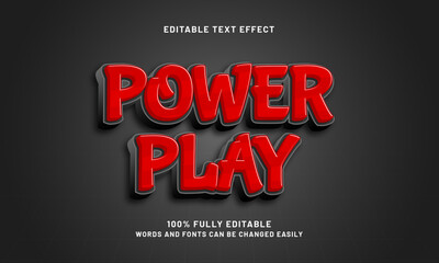 power play editable text effect with a toys shot and game theme