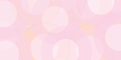 Minimalist banner background, pastel colorful, pink and yellow gradations. Circle effect style geometric, abstract background. Eps 10.