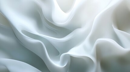 Obraz premium Soft, flowing white silk fabric with subtle folds. Ideal for background, texture, or fashion designs.