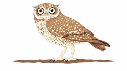 Burrowing Owl Illustration, bird, drawing, artwork, graphic, design
