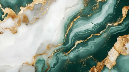 abstract green white marble background