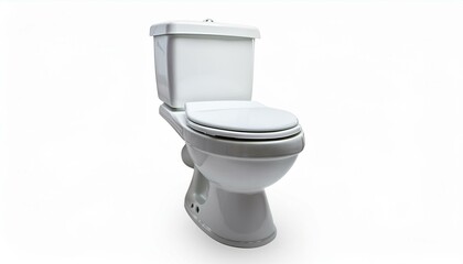 Close-up of a clean, white toilet.
