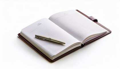 Open notebook with a pen, ready for notes.