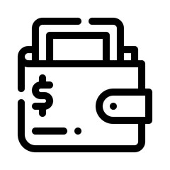 Fototapeta premium Wallet line icon