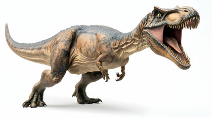 Naklejka premium Roaring Tyrannosaurus Rex Dinosaur Model, T-Rex, Prehistoric, Reptile, Jurassic, Cretaceous