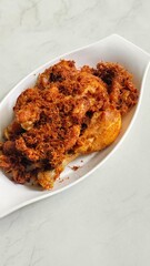 A plate of fried chicken