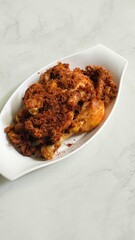 Fried chicken in a plate