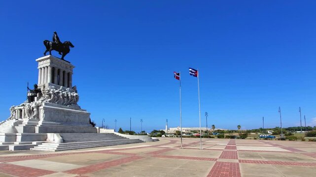 El Malecon, Havana, a broad landmark esplanade coastal that goes past city tourist attractions .
