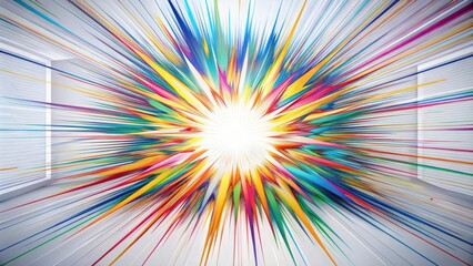 Obraz premium Abstract Colorful Burst of Energy in a Modern Room