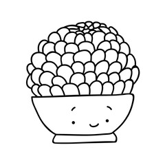 illustration of a bowl of fruit