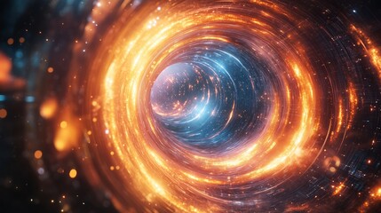 Obraz premium A Celestial Vortex of Light Energy and Cosmic Mysteries