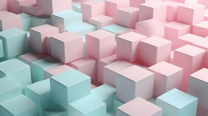 Obraz premium Dynamic abstract structure creative design space 3d render digital art aerial view geometric patterns