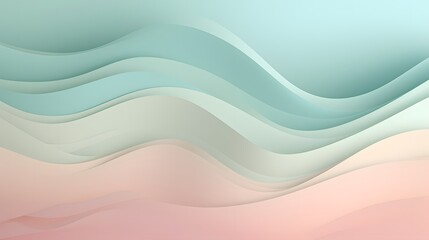 Fototapeta premium Waves of color flowing abstract art digital design smooth textures soft tones visual concept
