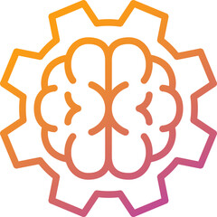 ai gradient line icon