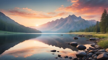 sunrise in the mountains wallpaper