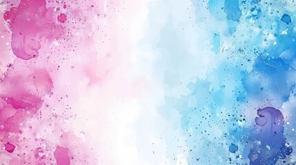Fototapeta premium A colorful background with pink, blue and white splatters