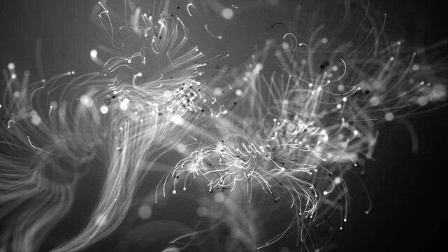 4k Abstract Particle Wave Lines Dots Background - Colors, Road, - Beautiful Glitter Loop stock video 4K stock video