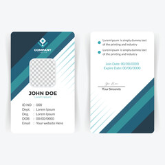 Obraz premium Printable Modern Identity Card Template