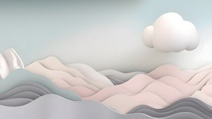 Waves gently rolling abstract coastal scene digital art serene environment aerial view tranquility concept