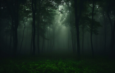 Naklejka premium A lush forest, beautiful surroundings, nature, view, scenery