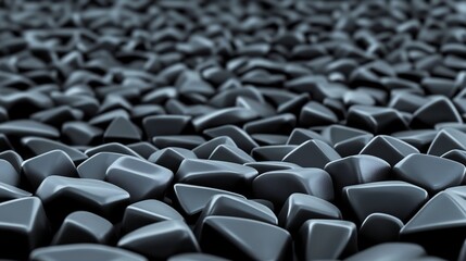 Fototapeta premium Dark gray stones smoothly textured create calming abstract background. AI Generated