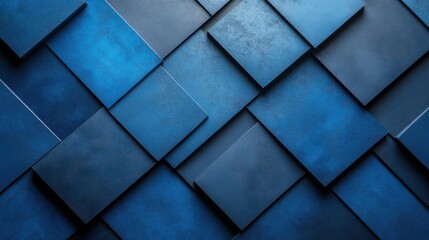 blue Background with Scattered Squares for Design Banner Template, Featuring Minimalist Wallpaper with Copy Space on blue Background