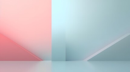 Obraz premium Abstract geometric shapes and colors digital art modern design studio minimalist artistic concept