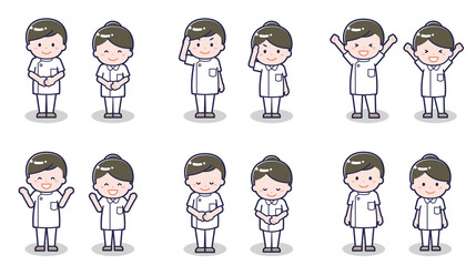 ナースの男女 01